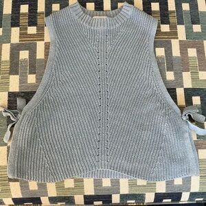 Autumn Cashmere Cotton Kids Blue sleeveless girls top in size 12